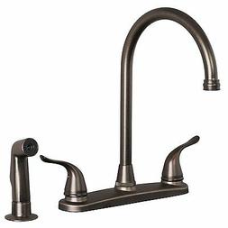 Builders Shoppe 1210BZ Two Handle High Arc Kitchen Faucet wi