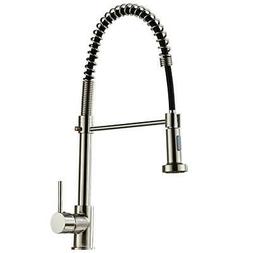 Brushed Finish Nylon Kitchen Sink Faucet Pull Down Sprayer S