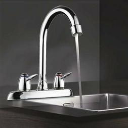 Chrome Kitchen Swivel Spout Single Handle Sink Faucet Pull D