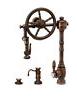 Waterstone 5100-3-DAMB The Wheel Pull Down Kitchen Faucet - 