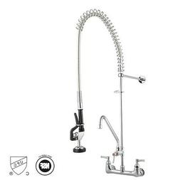 New Swivel Spout Pre-Rinse Kitchen Faucet Chromed with 12 Ad